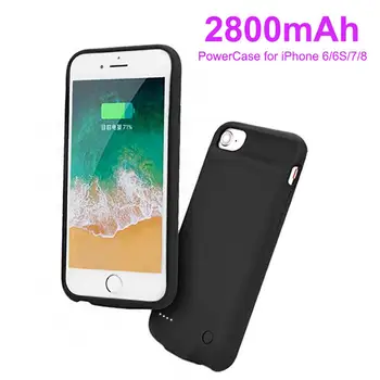 Durapro 赤黒オプションバックアップバッテリ充電器ケース iphone 6 6s 7 8 ケース powerbank 充電器ケースカバー