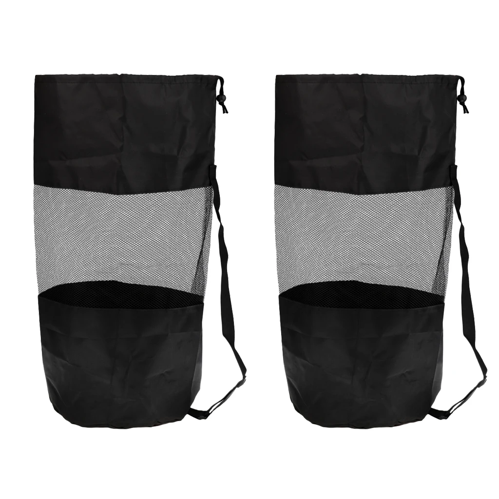 2Pcs Scuba Diving Backpack Mesh Bag Snorkeling Fins Wetsuits & Carry Straps Diving Bags for Water Sports