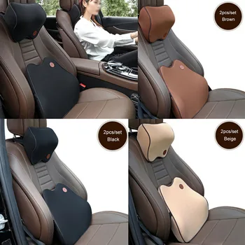 

Memory Foam Lumbar Headrest Neck Support Cushion Ergonomic Waist Neck Rest Pillow For Auto Seat Back Office Chair Pillow