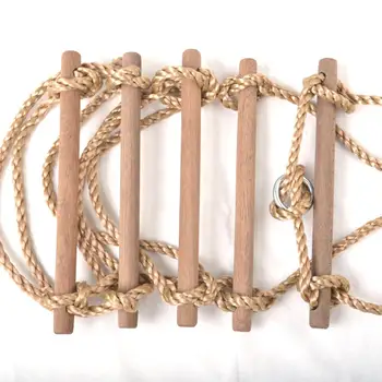 

Kids Climbing Rope Ladder Swing Indoor Outdoor 5 Rungs Climb Hang Ladder For Children Garden Game Sports Toy Exercise Equipment