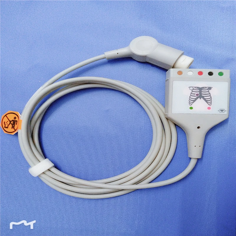 Nuovo Compatibile Per Phil/Ips/Hp 5-Piombo Aha Cavo Del Tronco, Cavo Del Tronco Di Ecg Per Monitor Paziente, M1520A 9Ft & 12Pin Con Ce Ha Approvato