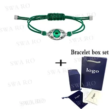 Новая коллекция энергии сглаза браслет Джокер легко зеленый выровненный узор счастливый сглаза женский модный романтичный браслет