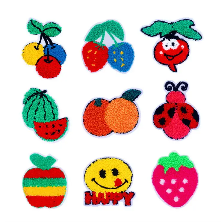 New arrival 10 pcs Fruit Embroidered towel patches sew on fashion Motif decor Applique embroideryhat bag shoe repair accessory | Дом и сад