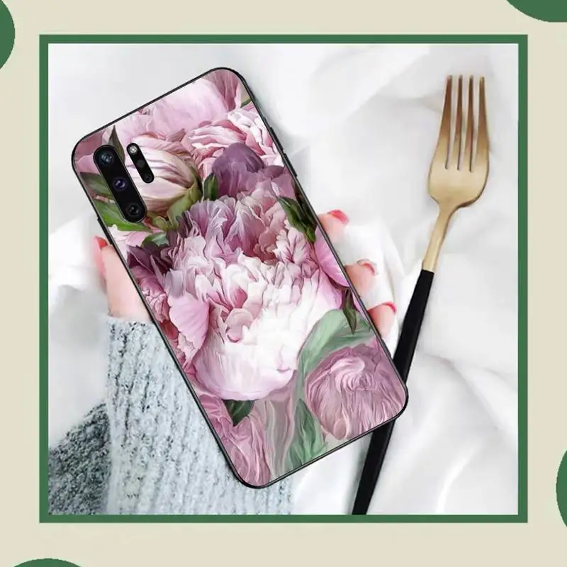 Элегантный розовый фиолетовый пион TOPLBPCS на вазе чехол для телефона Samsung note 3 4 5 7 8 9