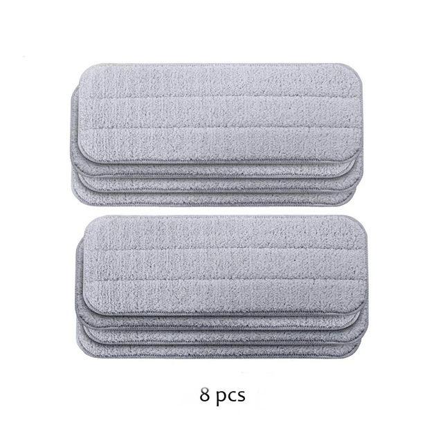 8PCS Xiaomi Deerma водораспыляющая подметальная машина Mijia очиститель пола из углеродного волокна щетки для вытирания пыли 360 Вращающийся стержень 350 мл бак воском Швабра - Цвет: 8PCS