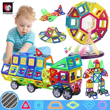 

Big Size Magnetic Designer Construction Set Model & Building Toy Magnets Magnetic Blocks Educational Toys For Children