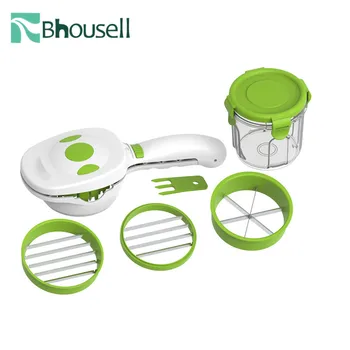 

2020 5-in-1 Nicer Quick Dicer Fruit Vegetable Cutter Set Stainless Steel Chopper Slices Slicer Kitchen Gadgets and Accessories