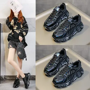 

Daddy shoes women's 2020 winter new all-match casual shoes show feet, small thick soles, increase sports shoes tide