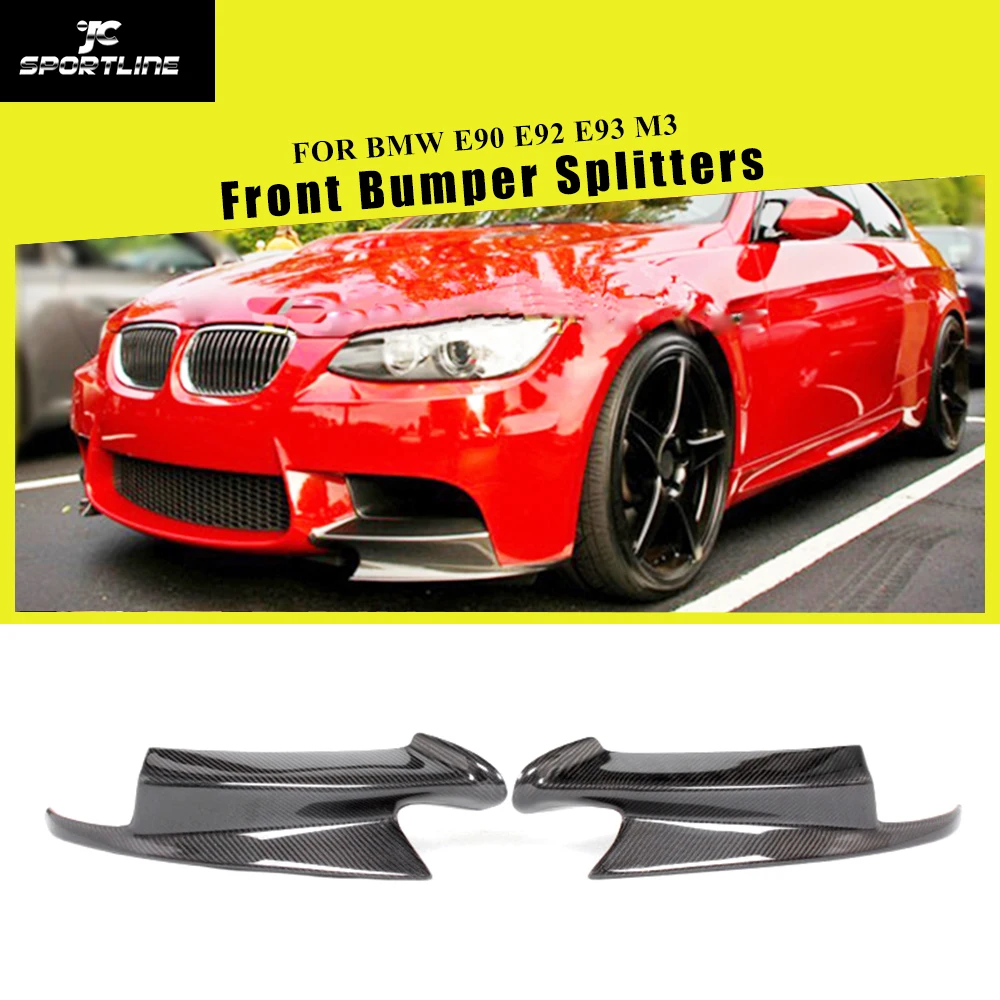 Передний бампер для губ сплиттеры Cupwings для BMW 3 серии E92 E90 E93 Real M3 Sedan Coupe Кабриолет 2007-2013 углеродное волокно/FRP