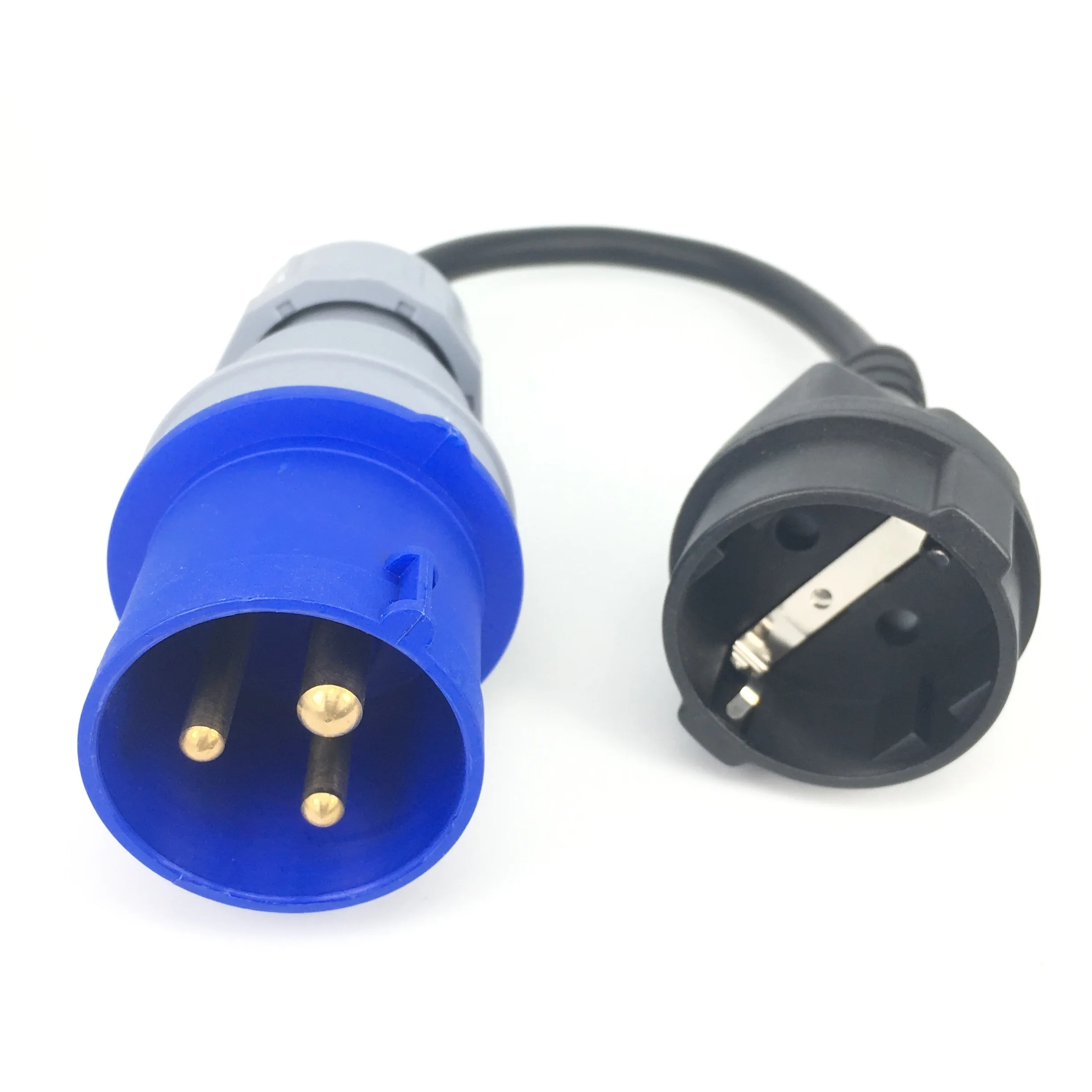 Rallonge électrique IEC309 316P6 à Schuko Cée Cordon d'alimentation de la  Prise de Courant, convertissez Le 316C6 en CEE7 Prise, H05vv-F 1. Jauge  5mm, 16amps, 30cm Rallonge électrique 1m : : High-Tech