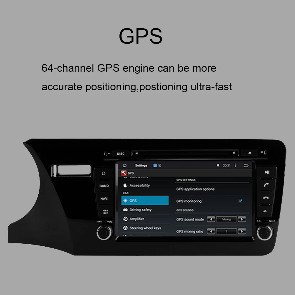 Best Android 9.0 Octa Core Car Radio Stereo For Honda City Left Hand Driving 2014-2019 WIFI DVD Multimedia Player Car GPS Navigation 3