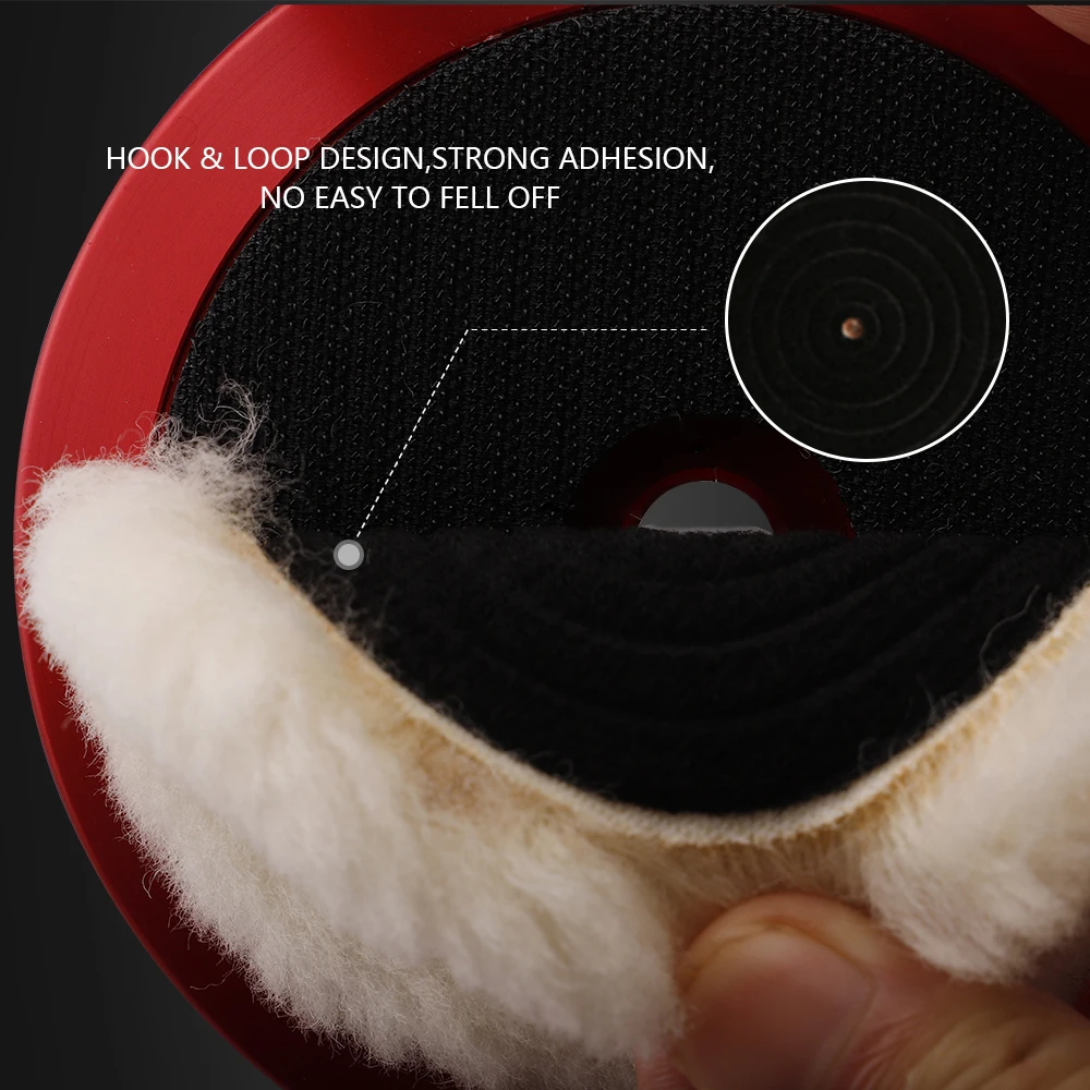 (Bulk 2Pcs & 5Pcs) SPTA 1"/2"/3"/5"/6"/7&ldquo; Heavy Cut Wool Polishing Pad High Density Lambs For DA / Ro Car Polisher wool polishing head wool polishing pad car polish pad car polishing pad