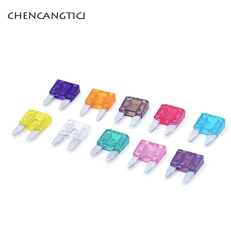 

10 Pcs 3A 5A 7.5A 10A 15A 20A 25A 30A 35A 40A Small Size Automotive Blade Fuse Box Fuses Connector for Vehicle Fuse Car