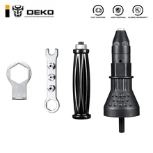 DEKO rivetto elettrico dado pistola rivettatrice adattatore trapano avvitatore a batteria inserto dado strumento rivettatrice adattatore trapano