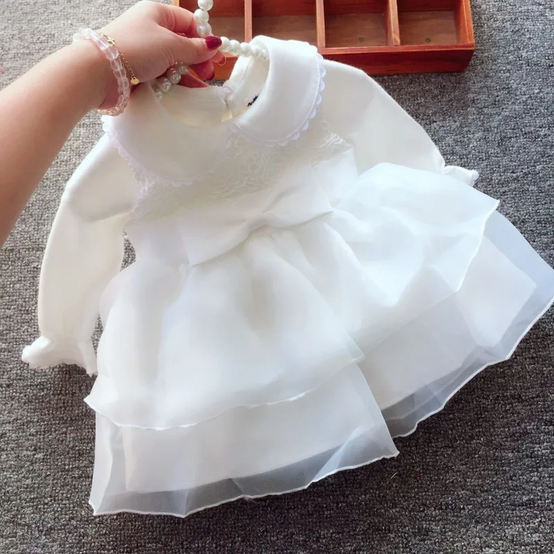 

Baby Princess Dress a Year of Age Women's Infant Spring And Summer Skirt Pure se bai Tennyo White 1 Hundred Days Feast 0-3-Year-
