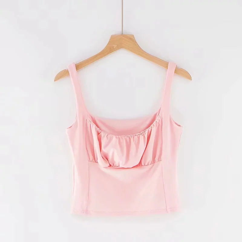 ruched cami crop top