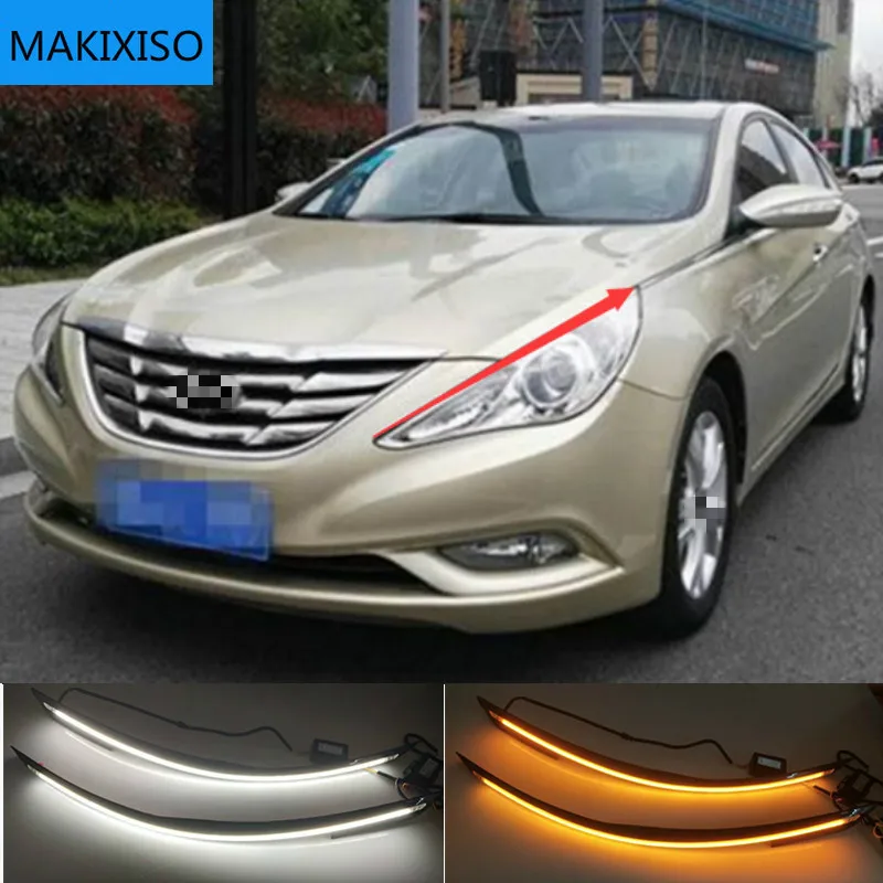 

2Pcs 12v Car LED DRL for Hyundai I45 Sonata 2011 2012 2013 2014 Daytime Running Lights Driving Sonata 8 Fog Lamp