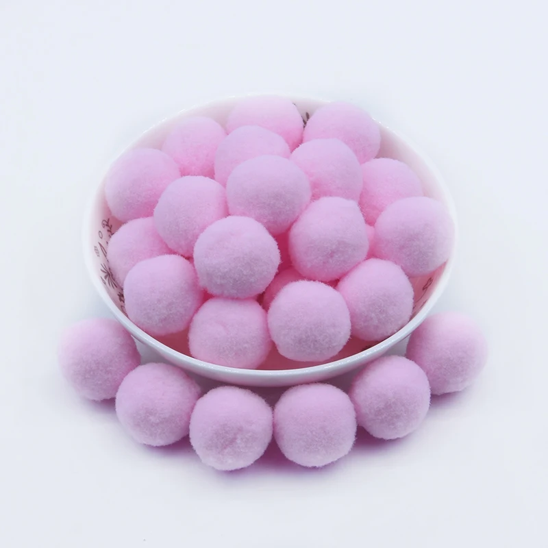25mm 13pink 50pcs Светильник, желтый, розовый, голубой помпон, меховые шарики, сделай сам, мягкие помпоны, помпоны для рукоделия, Свадебный декор, клей на ткани, аксессуары, 8 мм до 30 мм - Цвет: 25mm 13pink 50pcs