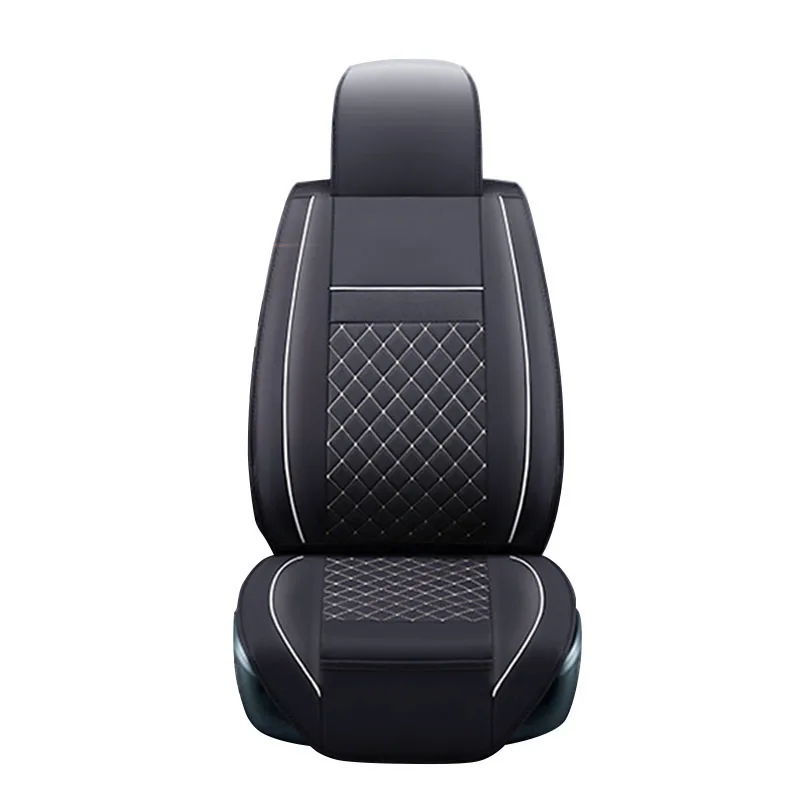 1 шт. чехол для автомобильного сиденья, универсальная Кожаная подушка для автомобильного сиденья, чехол для переднего сиденья, защитная подушка, аксессуары для интерьера - Название цвета: black and white