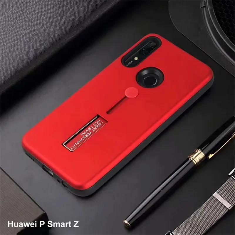 Чехол с кольцом на палец для Huawei P Smart Z 2019 роскошный защитный противоударный чехол