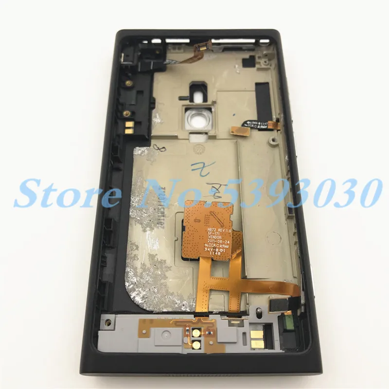 Высокое качество для Nokia Lumia 800 задняя крышка батарейного отсека запасная задняя крышка батарейного отсека с кнопками+ с логотипом