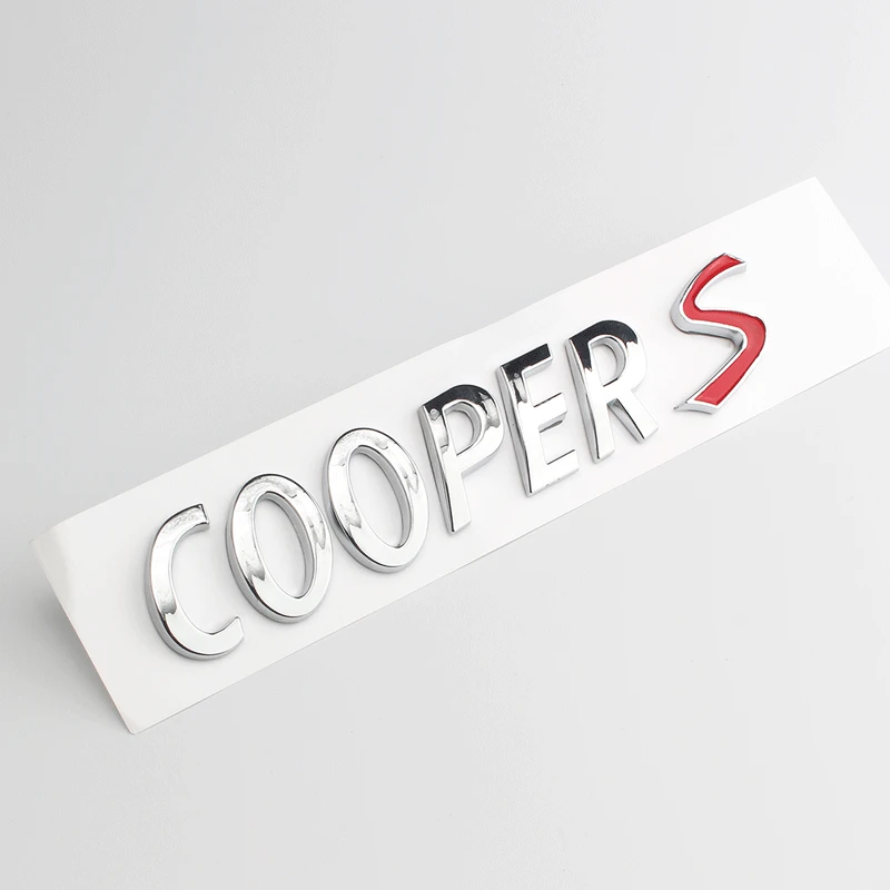3D ABS Car Stickers Rear Trunk Tail Emblem Badge Letters Decals For Mini Cooper S R55 R56 R57 R58 R