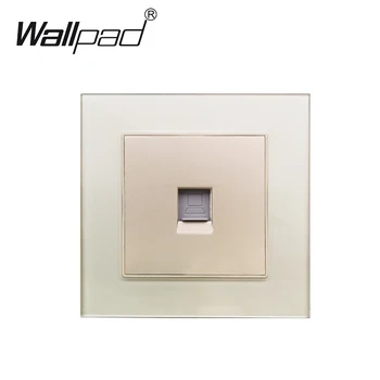 

Cat6 Data Socket Plug Ctystal Glass Panel Wallpad Rj45 Internet Web Data Ports Wall Outlet 86mm* 86mm