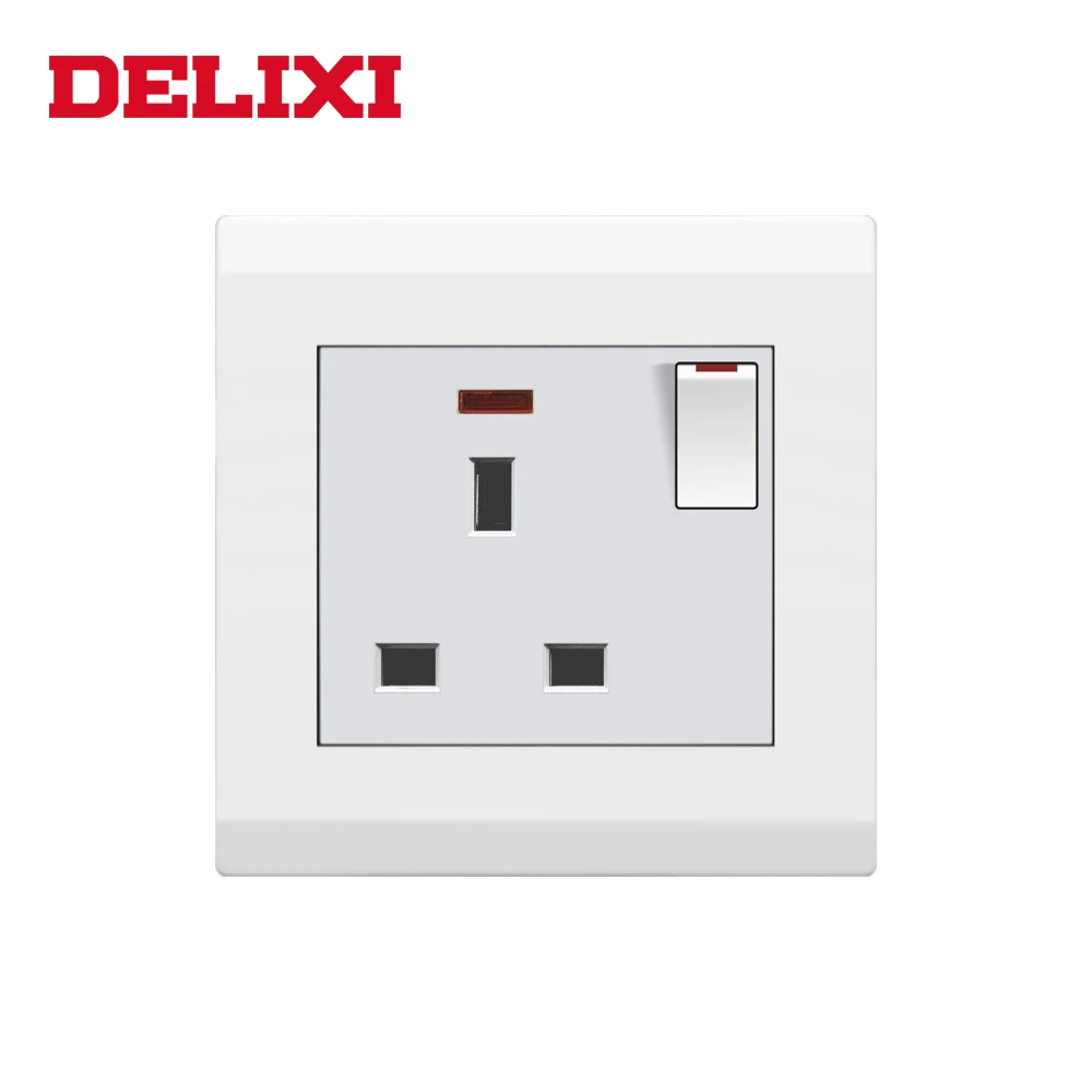 DELIXI настенная розетка с USB разъемом K1.22 13A электронная 86 типа|Электрические