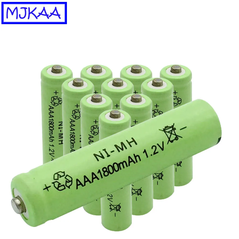 MJKAA 10 шт AA 1,2 V Ni-MH 3800mAh аккумуляторная батарея+ 10 шт AAA 1,2 v NiMH 1800mAh перезаряжаемые батареи