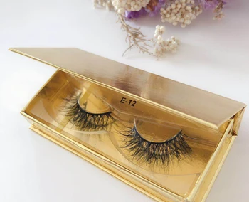

100%Real mink fur 3D mink eyelashes 5D 25mm eyelash packaging box Free Sample ---PX2077