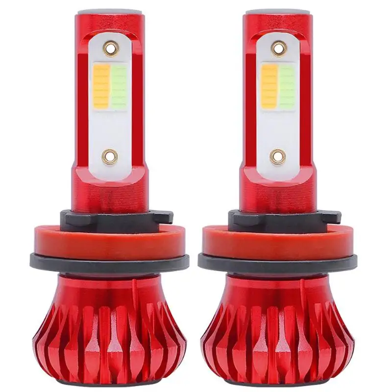 VODOOL 2 шт. H1 H3 H7 H11 9005 9006 автомобиля светодиодный лампы 9-36V 3000K 6000K 8000K желтого цвета Ice Blue COB светодиодный автомобильный противотуманный фонарь светильник лампочка