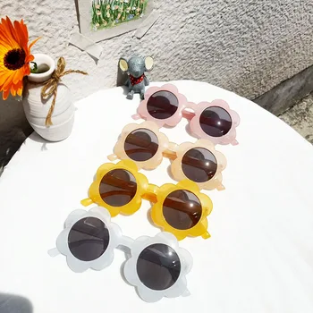 

2020 New Vintage Kids Sunglasses Child Sun Glasses Round Flower Baby Children UV400 Sport Sunglasses Girls Boys Oculos De Sol