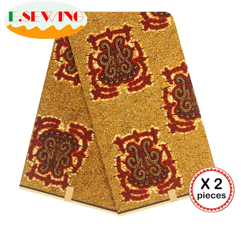 Африканская восковая ткань с принтом Анкара для шитья Анкара африканская ткань 12 ярдов нигерийская хлопковая ткань Гана для платья 81039