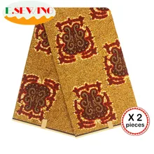 Африканская восковая ткань с принтом Анкара для шитья Анкара африканская ткань 12 ярдов нигерийская хлопковая ткань Гана для платья 81039