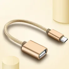 Оплетка Type C USB 3,1 штекер для OTG Type-A Женский адаптер Шнур для Android leTV Huawei oppo vivo планшетный ПК samsung смартфон