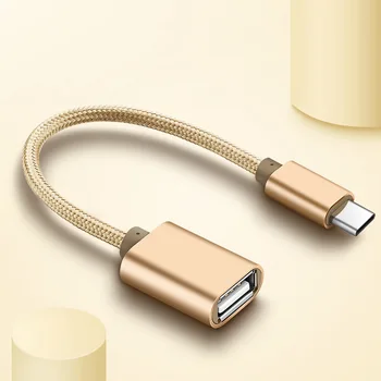 

braid Type C USB 3.1 Male to OTG Type-A Female Adapter Cord For Android leTV Huawei oppo vivo Tablet PC samsung Smartphone