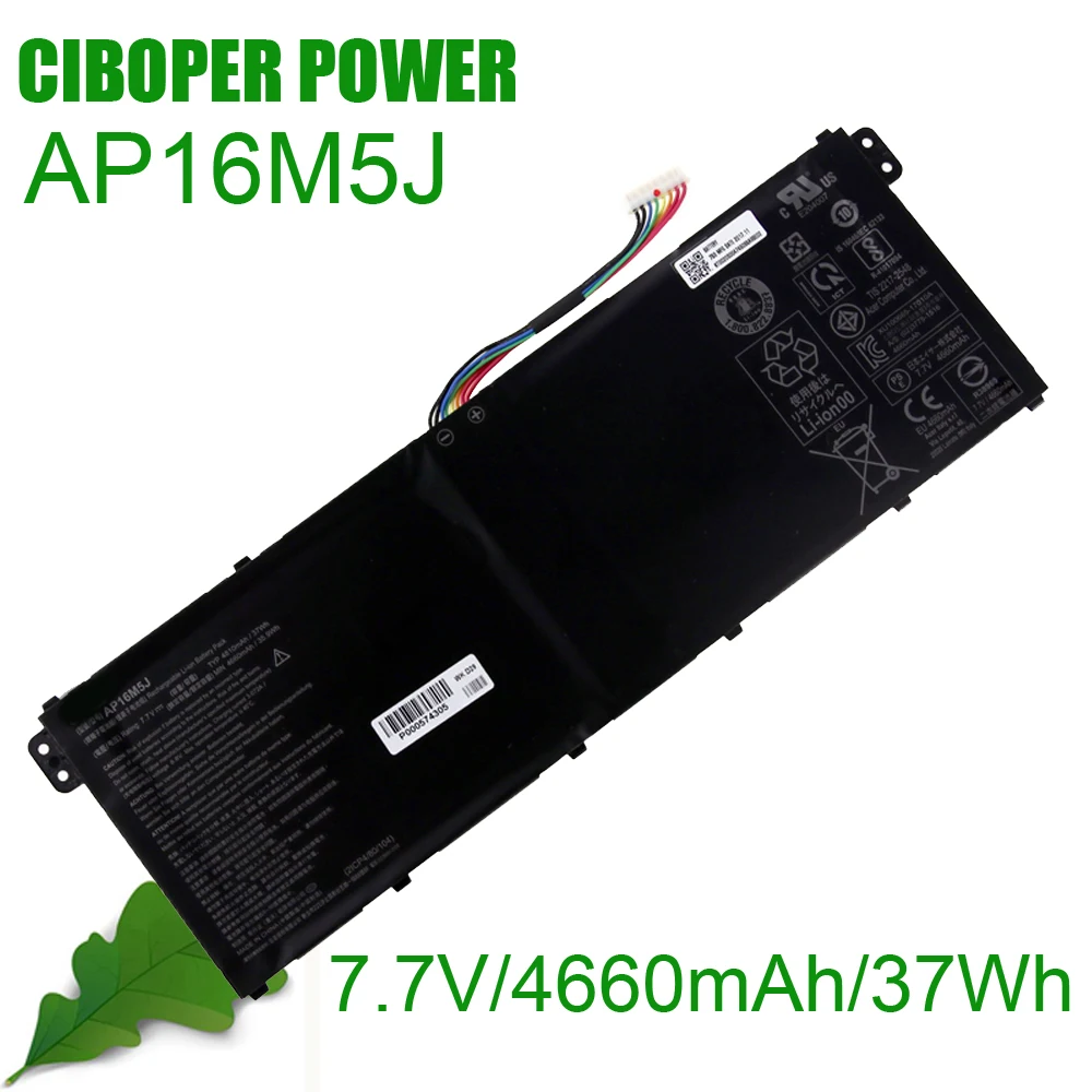 Bateria para Laptop de Qualidade Genuína Ap16m5j 7.7v 4660mah 37wh