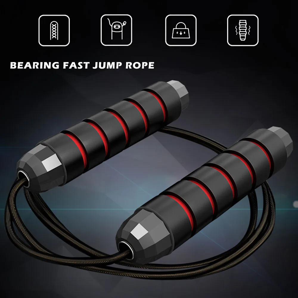 

Adjustable Boxing Skipping Rope Crossfit Tangle-Free with Ball Bearings Rapid Speed Jump Rope Fitness Workout Equipments Unisex
