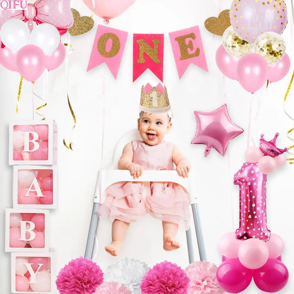 Decoraci n Para Celebraci n De Beb Primer Cumplea os Para Ni a 1 A o 