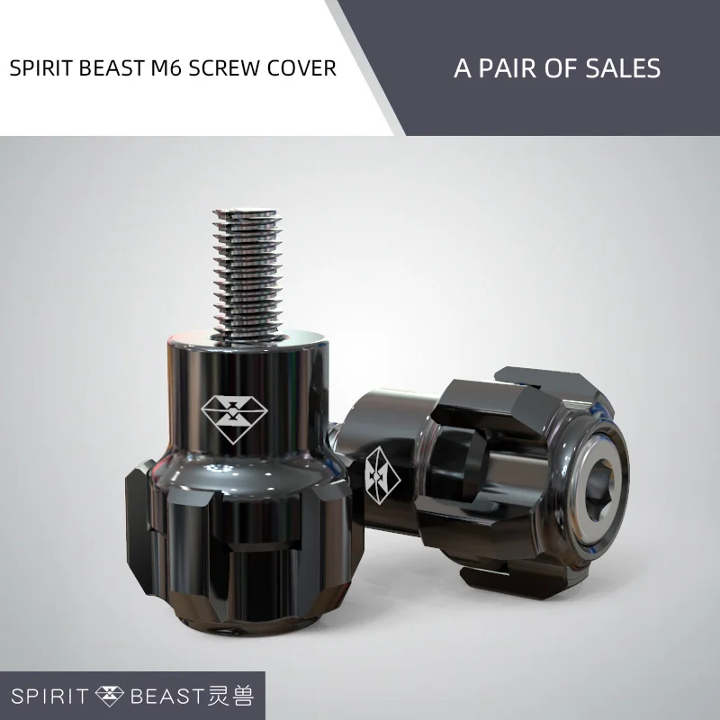 Spirit beast винтовая крышка мотоцикла универсальный алюминиевый сплав CNC kawasaki аксессуары украшения кузова Номерного Знака 6 мм Винт - Цвет: L5 black