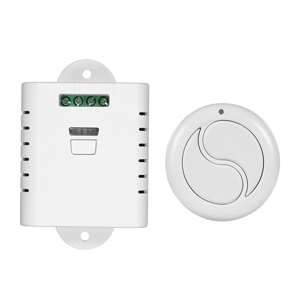 

Single Channel Single-Way AC85-250V Socket & Round Shaped 2-Button Remote Controller Set Multi-functional