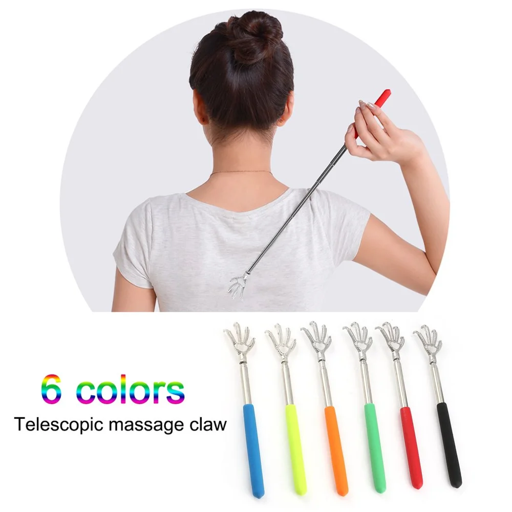 Compact Telescopic Claw Stainless Steel Massager Back Scratcher 2258cm