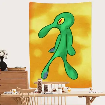 

Simsant Bold and Brash Old Squidward Tapestry Art Wall Hanging Tapestries for Living Room Bedroom Dorm Home Decor95x73/150x100