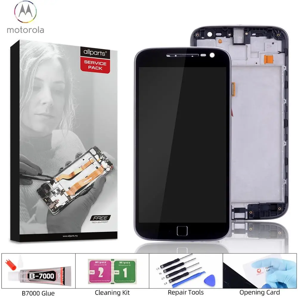 Дисплей для Motorola Moto G4 Plus Xt1644 Xt1640 Xt1641 XT1625 LCD в сборе с тачскрином на рамке Оригинал