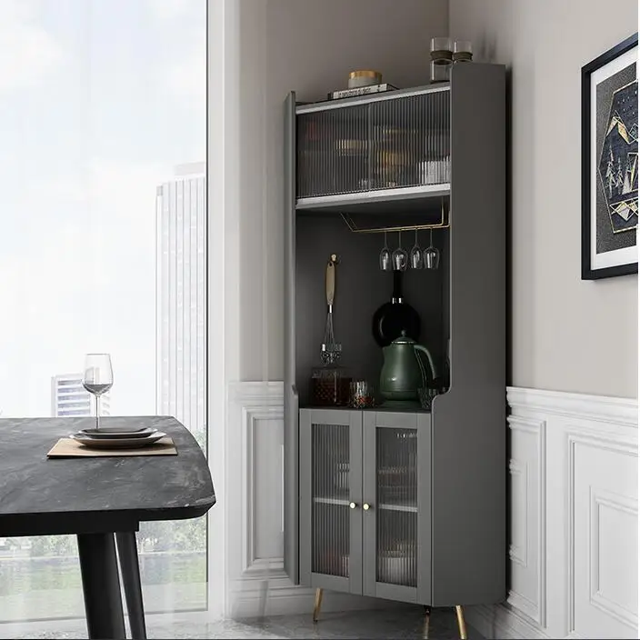 Light luxury wine cabinet, wall corner cabinet, living room storage, dining side triangle corner multifunction
