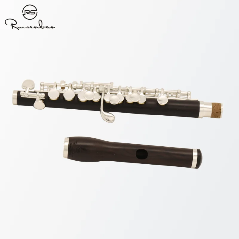 New Reisenberg ebony Piccolo C Key Cupronickel Flute Silver Plated keys wooden Body Material