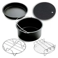 TINTON LIFE Air fryer accessories 6/7/8 inch set basket grill suitable for 10 piece set 3.2QT-5.8QT baking 2