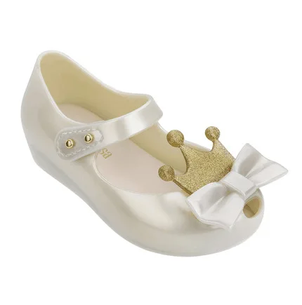 Comprar Mini Melissa 2018 nuevos Mini zapatos de gelatina niños arco cabeza de pez princesa zapatos suaves y cómodos sandalias 14 16,5 cm zapatos