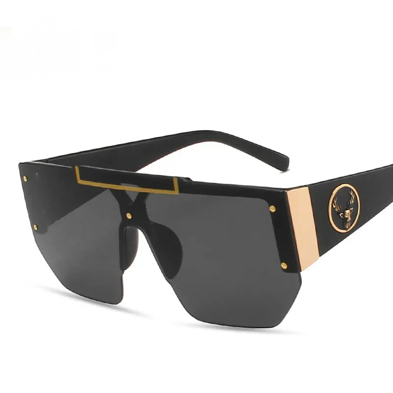 

Квадратные Солнцезащитные очки большого размера с одной линзой, модные ретро-очки для мужчин и женщин с защитой UV400, Винтажные Солнцезащитные очки, женские солнцезащитные очки