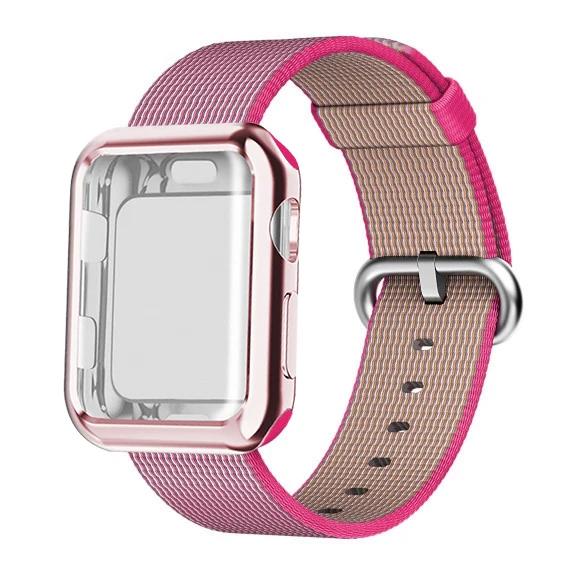 4 Чехол+ ремешок для часов apple watch 5/4 ремешок 44 мм 40 мм iWatch ремешок 42 мм 38 мм тканевый нейлоновый Браслет apple watch 3 2 1 44 - Цвет ремешка: 4